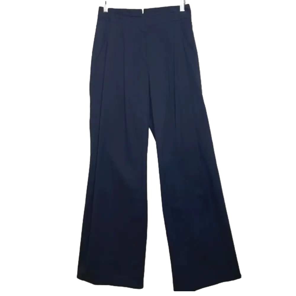 WHERE MOUNTAINS MEET Size 6 Navy Farrah High Waisted‎ Wide Leg Trouser Pants